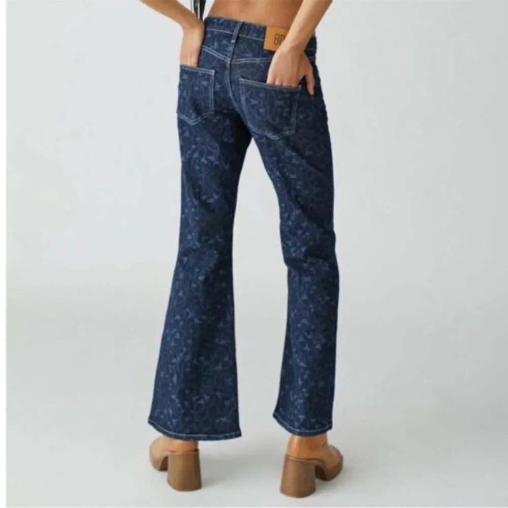 Urban Outfitters | BDG Low Rise Flare Jean New 27 Waist Floral Y2K Skater Beach